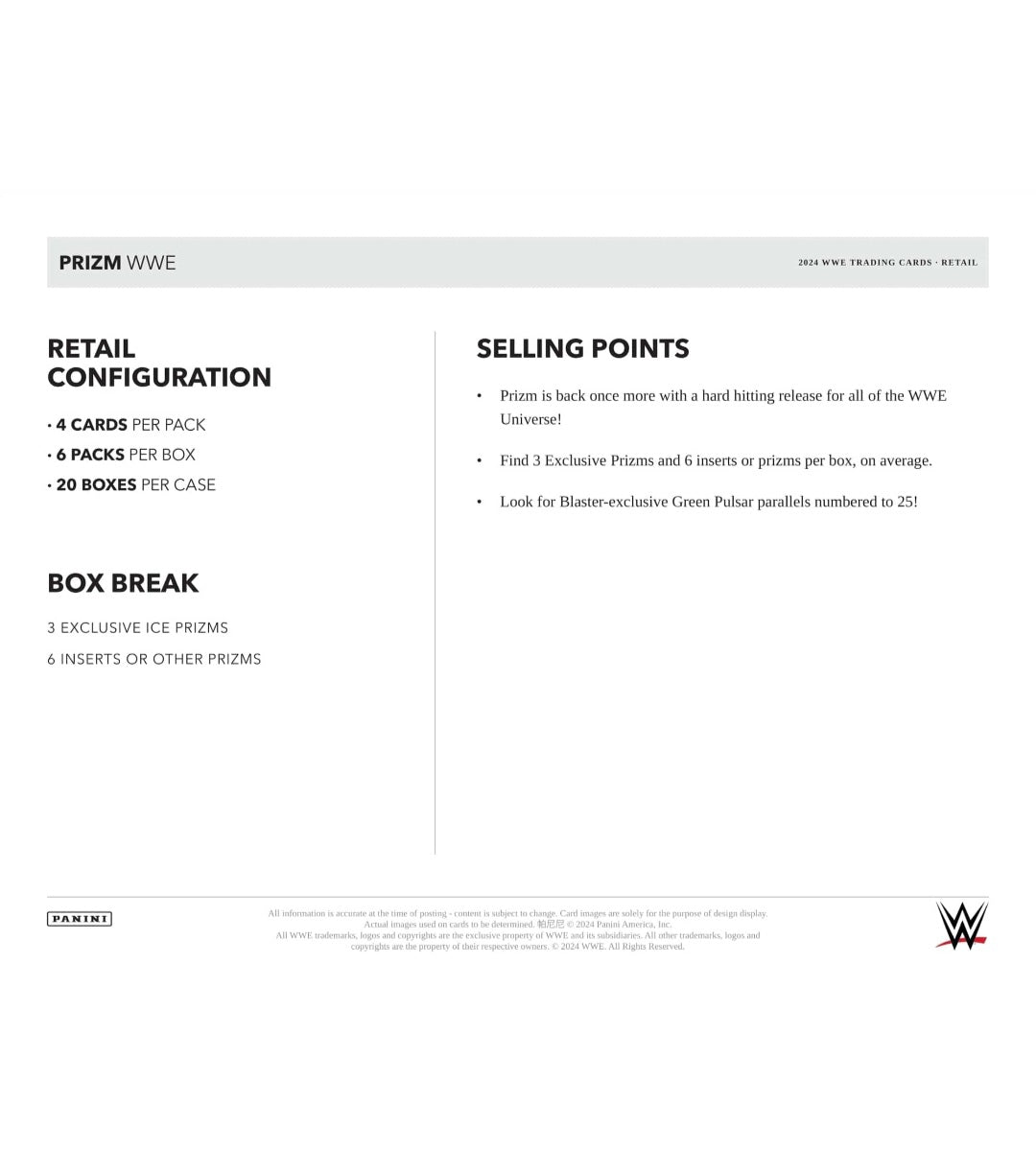 2024 Panini Prizm WWE Blaster Box