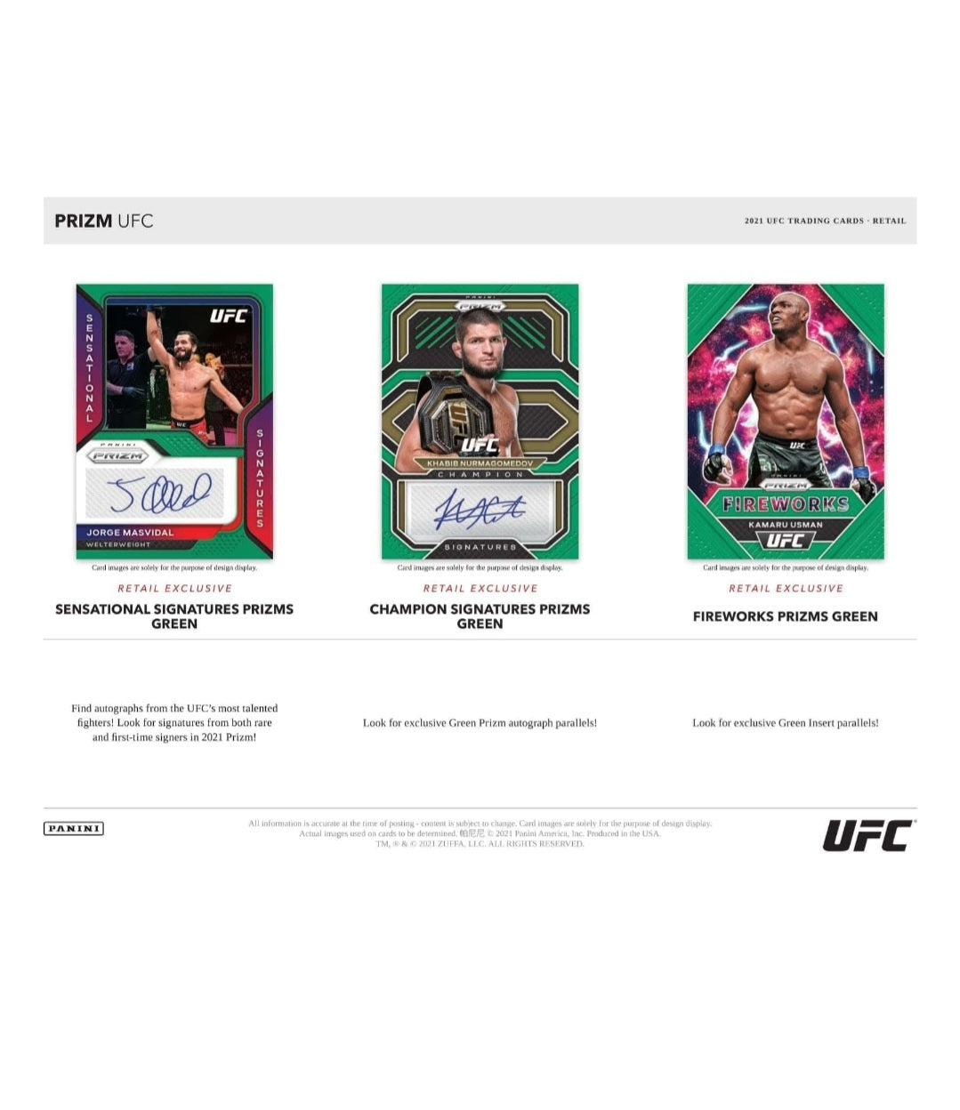 2021 Panini Prizm UFC Retail Pack