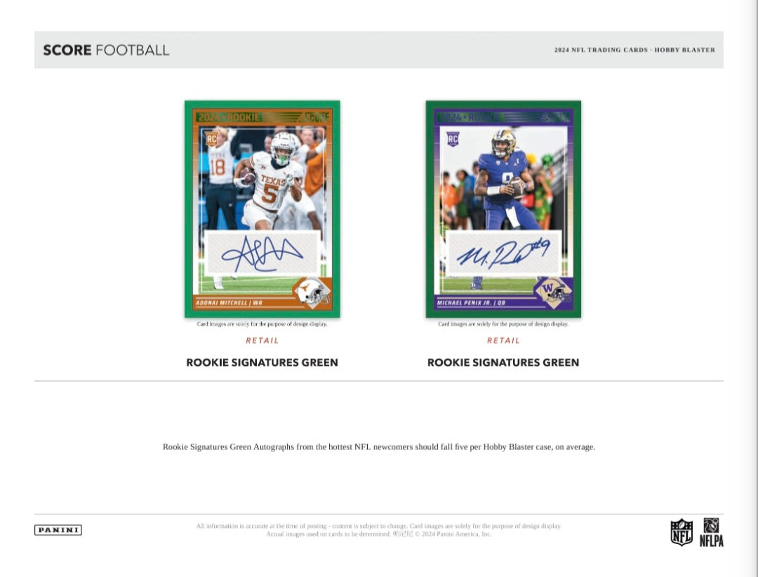 23-24 Panini Score NFL Football Hobby Blaster Box