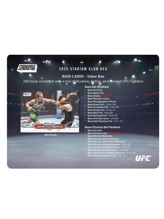 2025 Topps Stadium Club Chrome UFC Value Box
