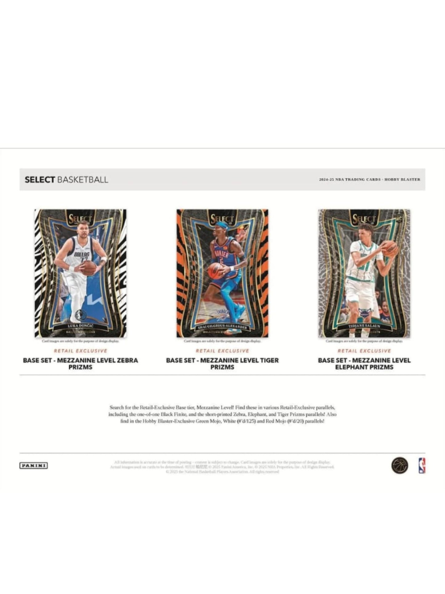 24-25 Panini Select Basketball Hobby Blaster Box