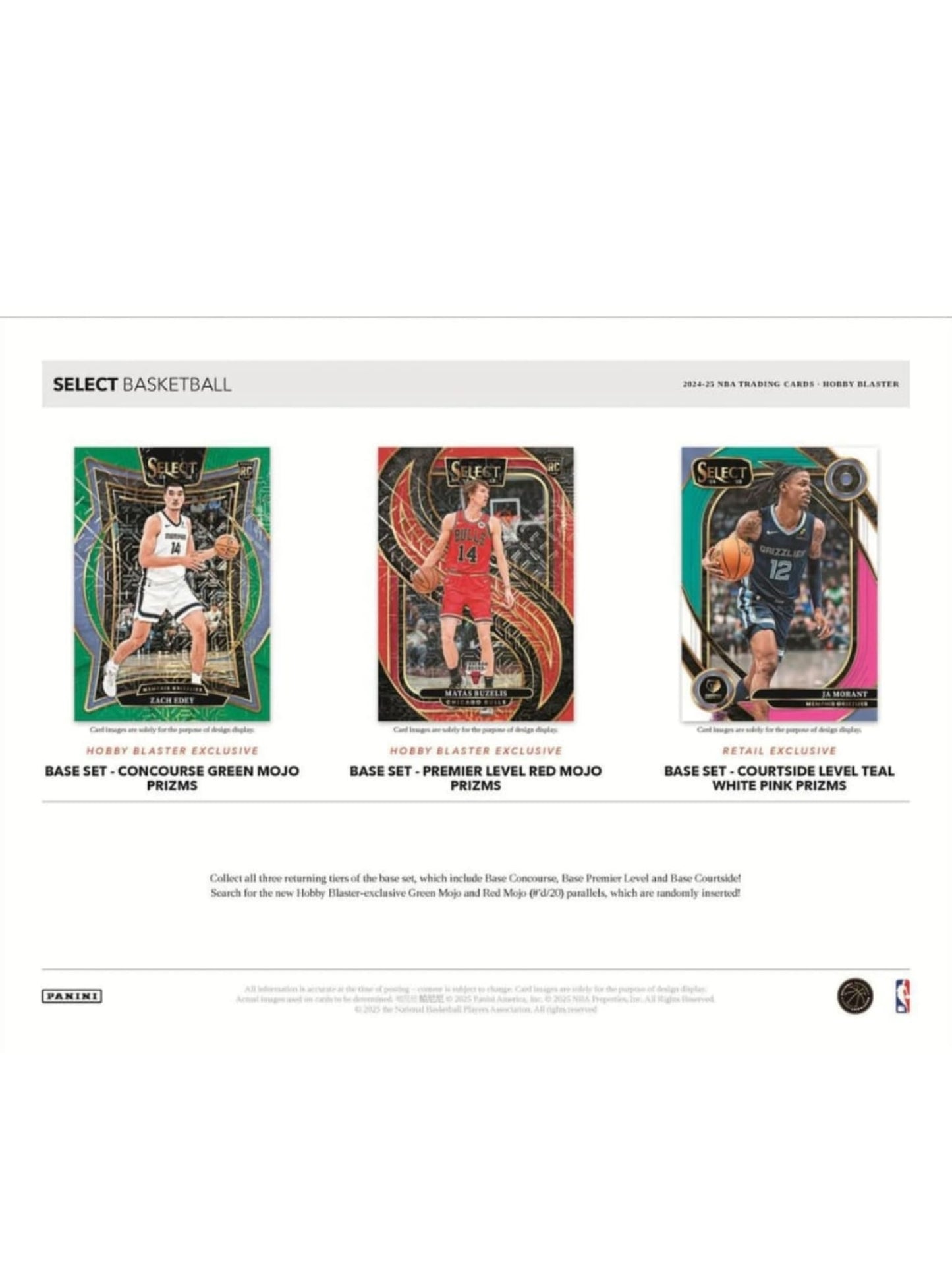 24-25 Panini Select Basketball Hobby Blaster Box