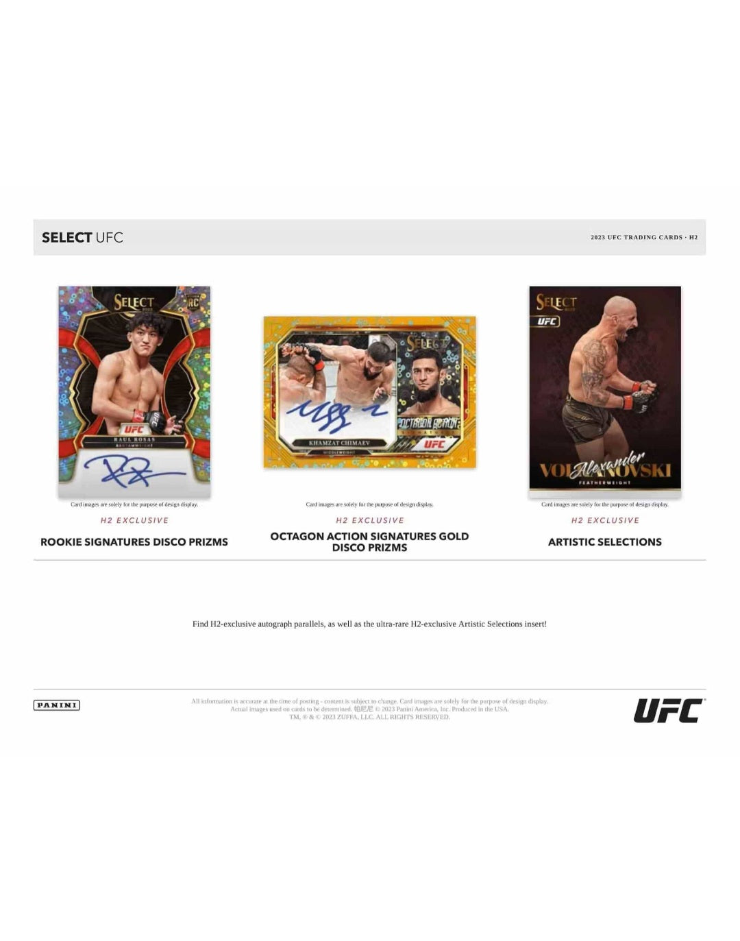 2023 Panini Select UFC H2 Hobby Box