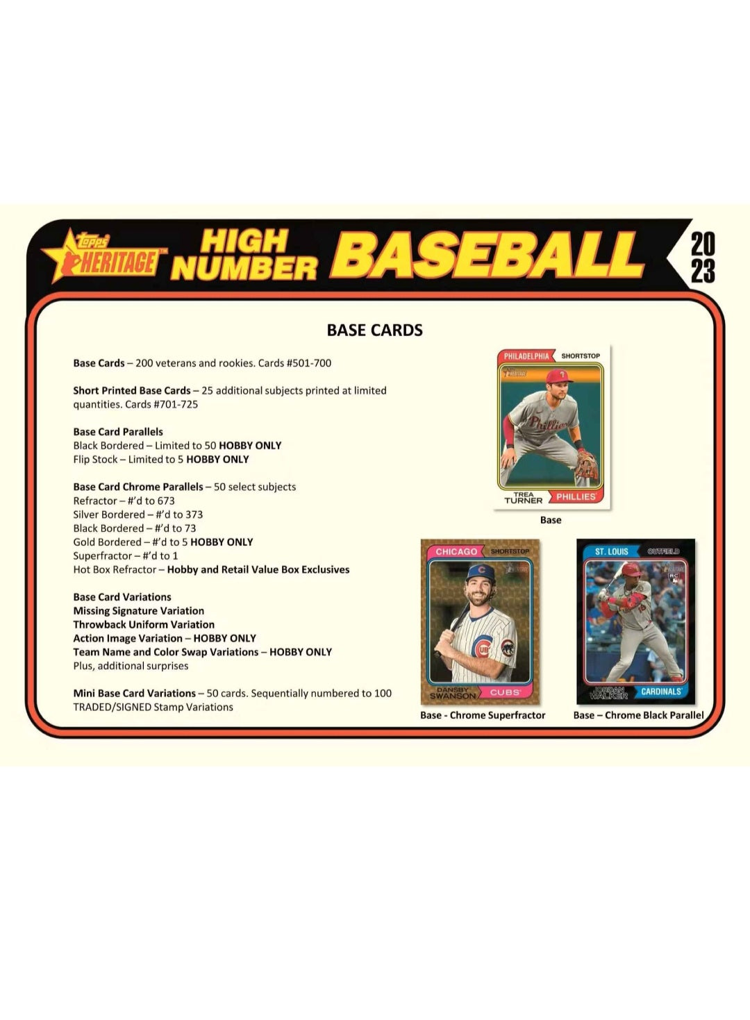 2023 Topps Heritage High Number Baseball 