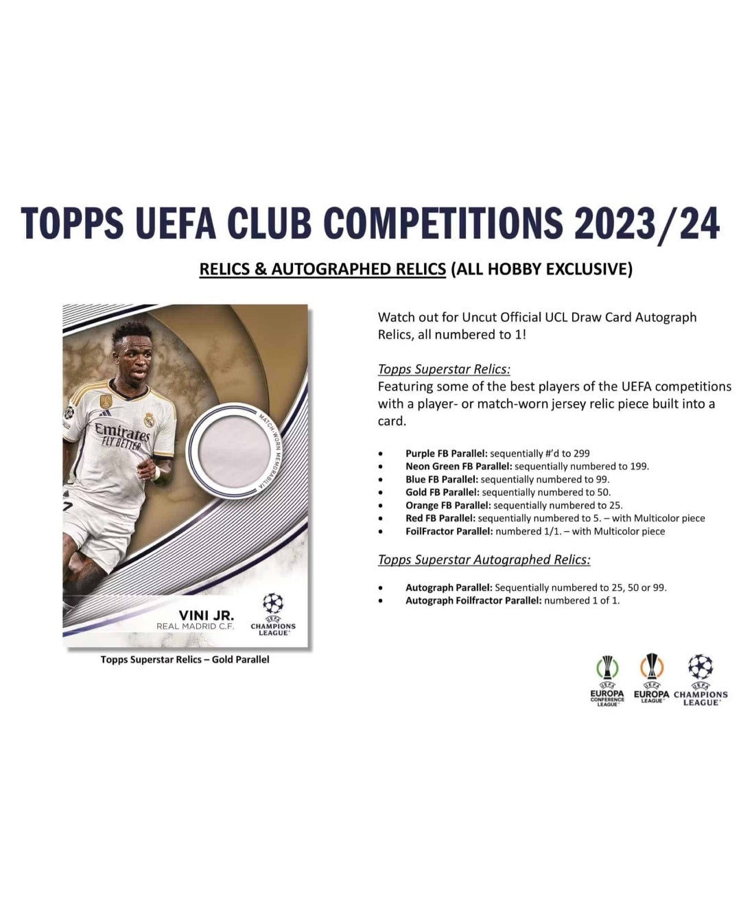 23-24 Topps Uefa Club Competitions Hobby Box 