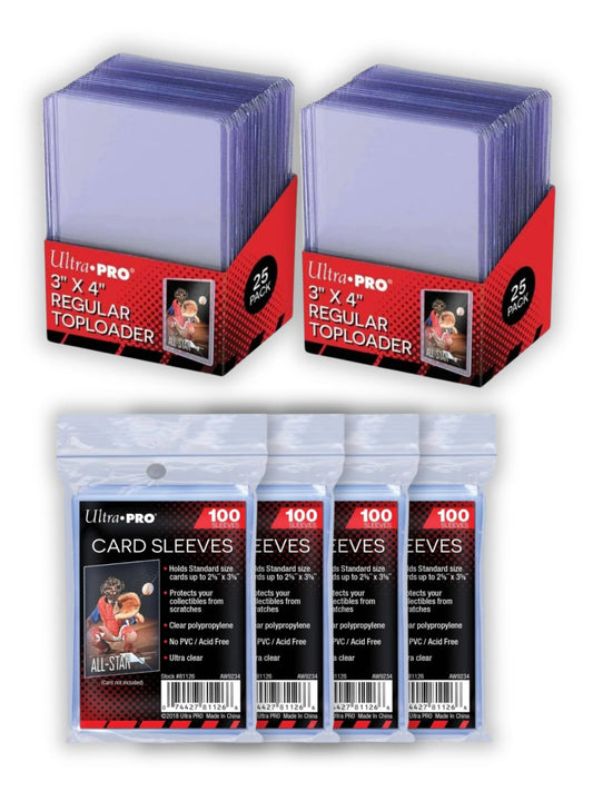 Ultra Pro Supplies Bundle | Trading Card Protection sleeves and toploaders deal Ireland 