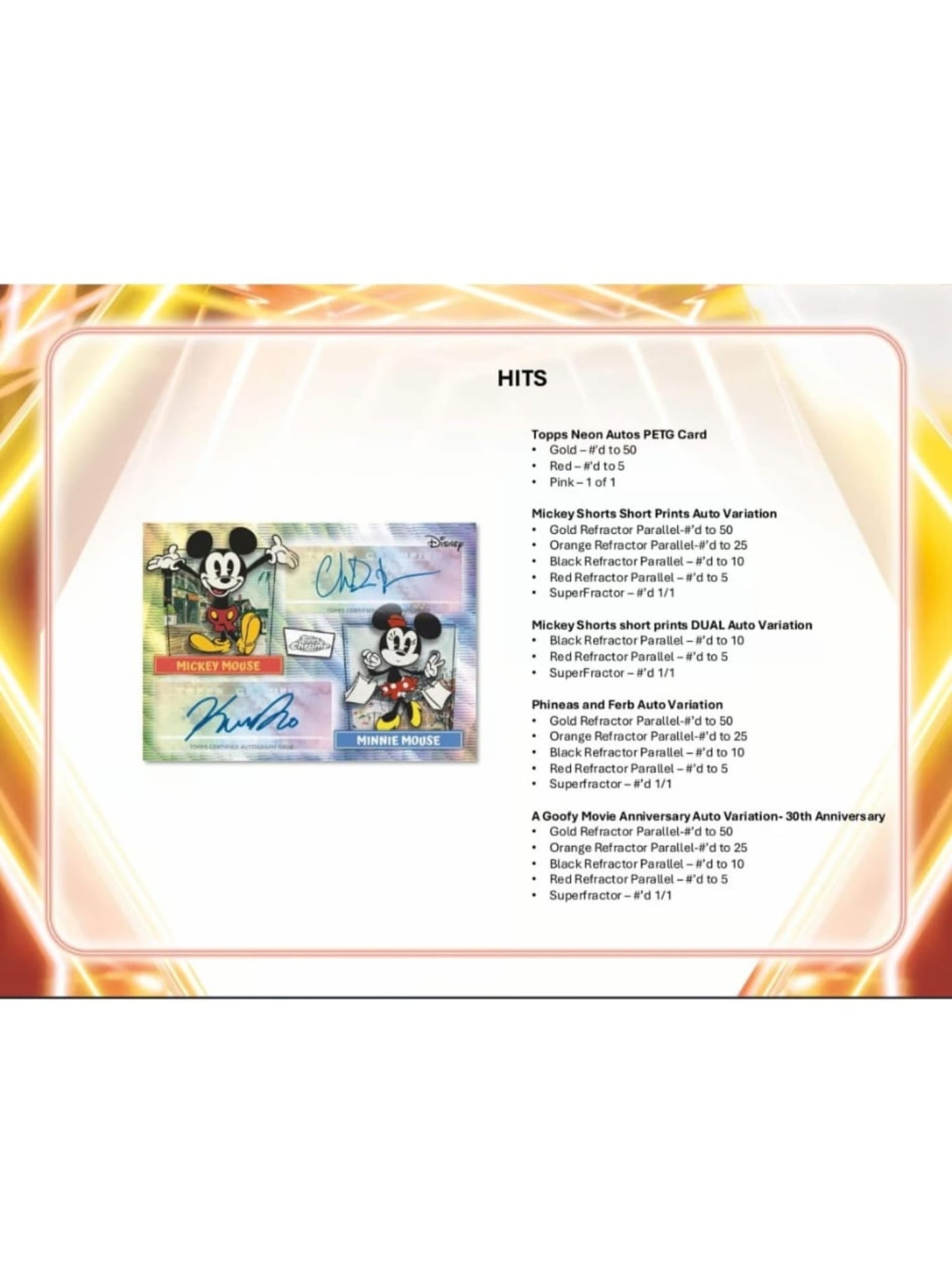 2026 Topps Disney Neon Value Box