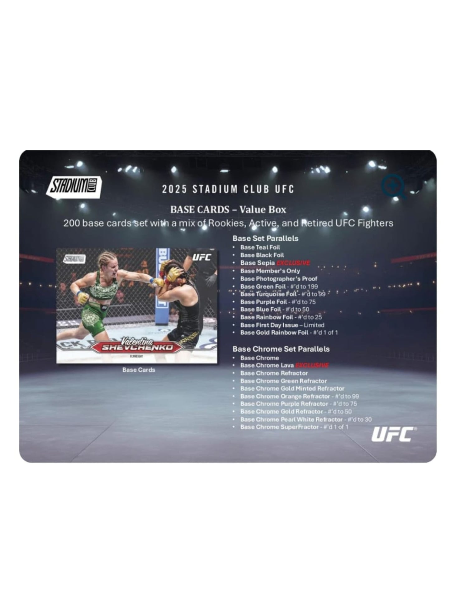 2025 Topps Stadium Club Chrome UFC Value Box