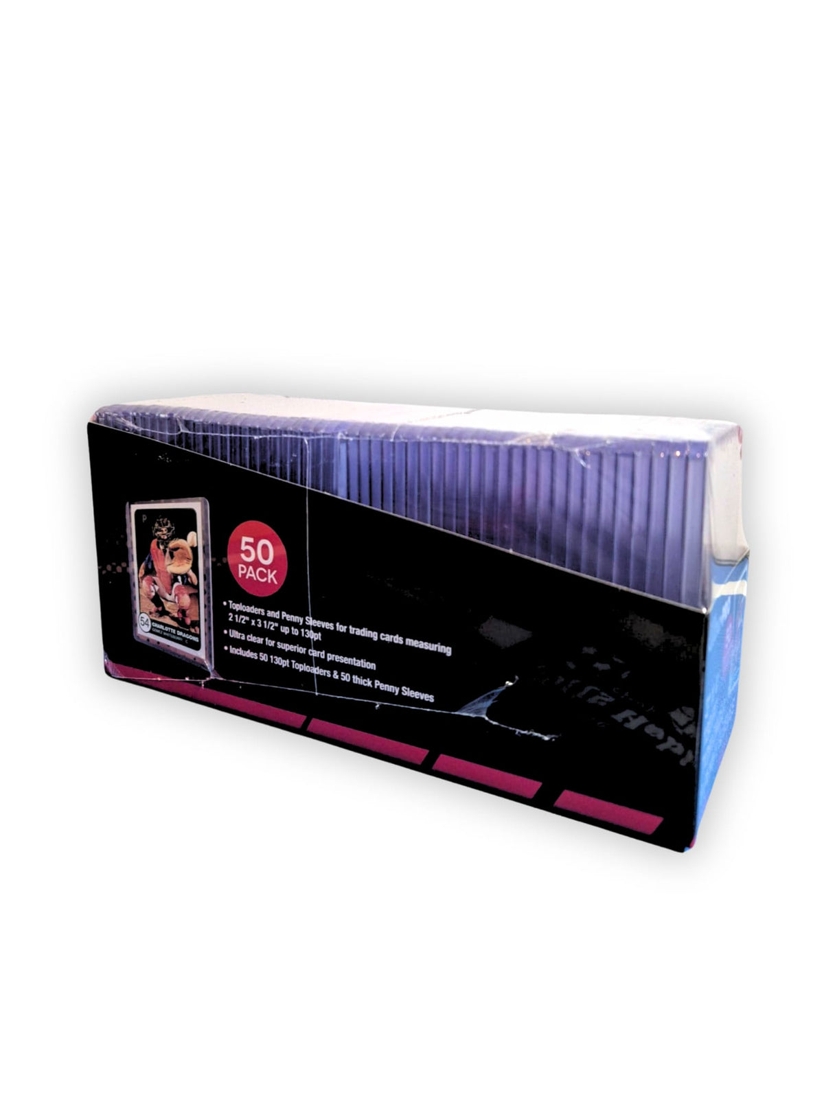 3" x 4" Super Thick 130pt Toploader & Thick Sleeves Combo (50ct)