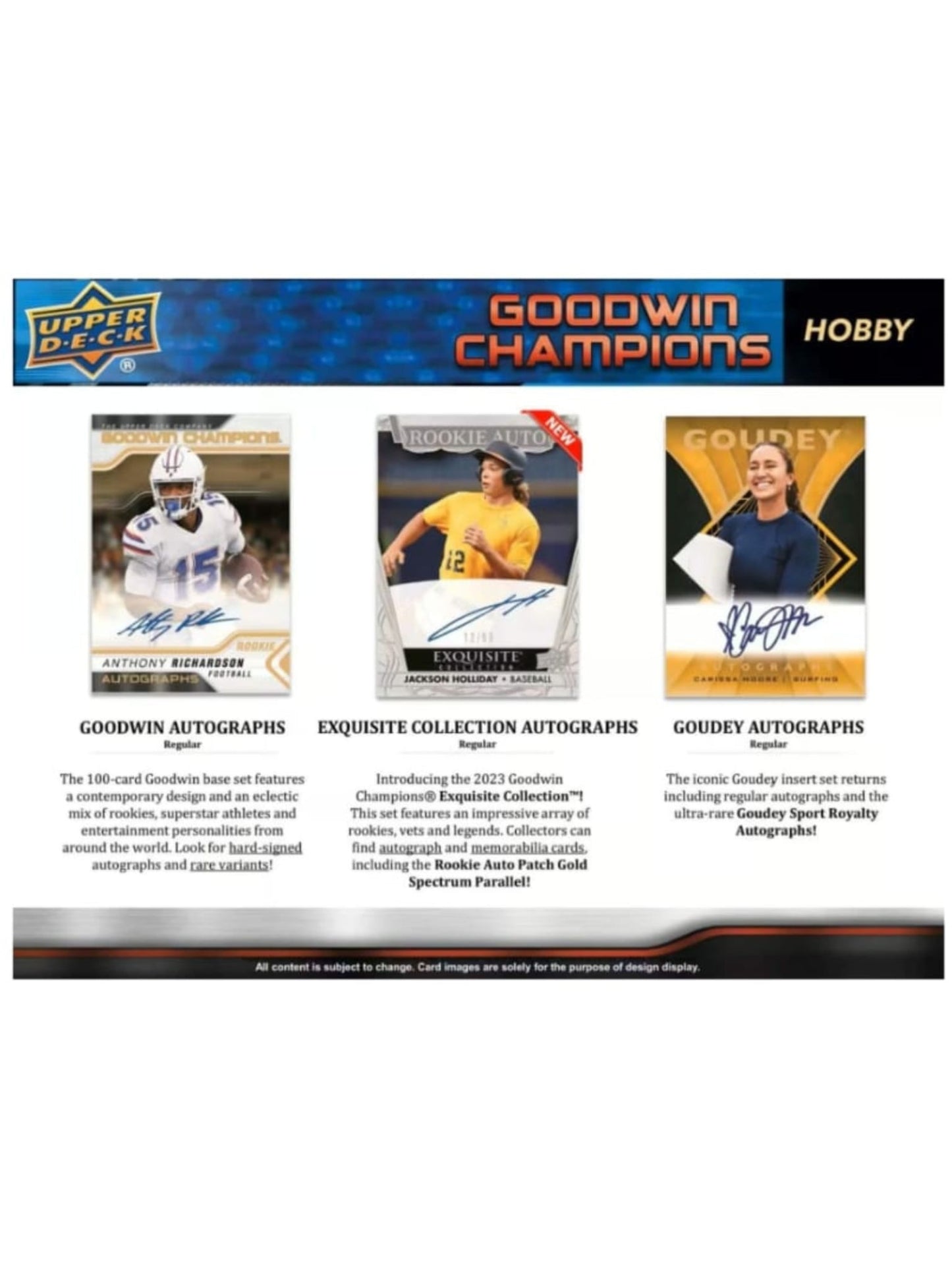 2023 Upper Deck Goodwin Champions Hobby Box