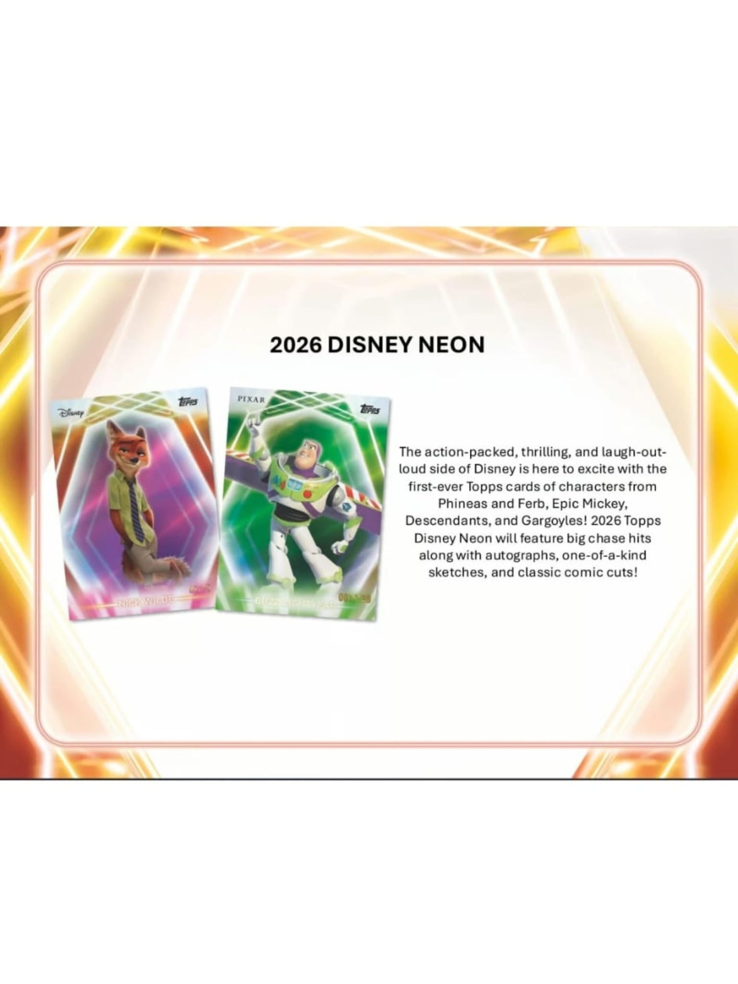 2026 Topps Disney Neon Value Box