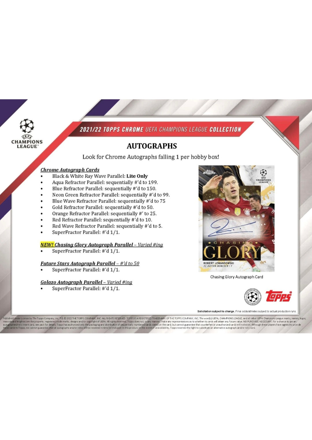 21-22 Topps Chrome UCL Hobby Box