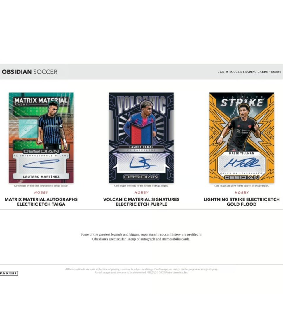 25-26 Panini Obsidian Soccer Hobby Box