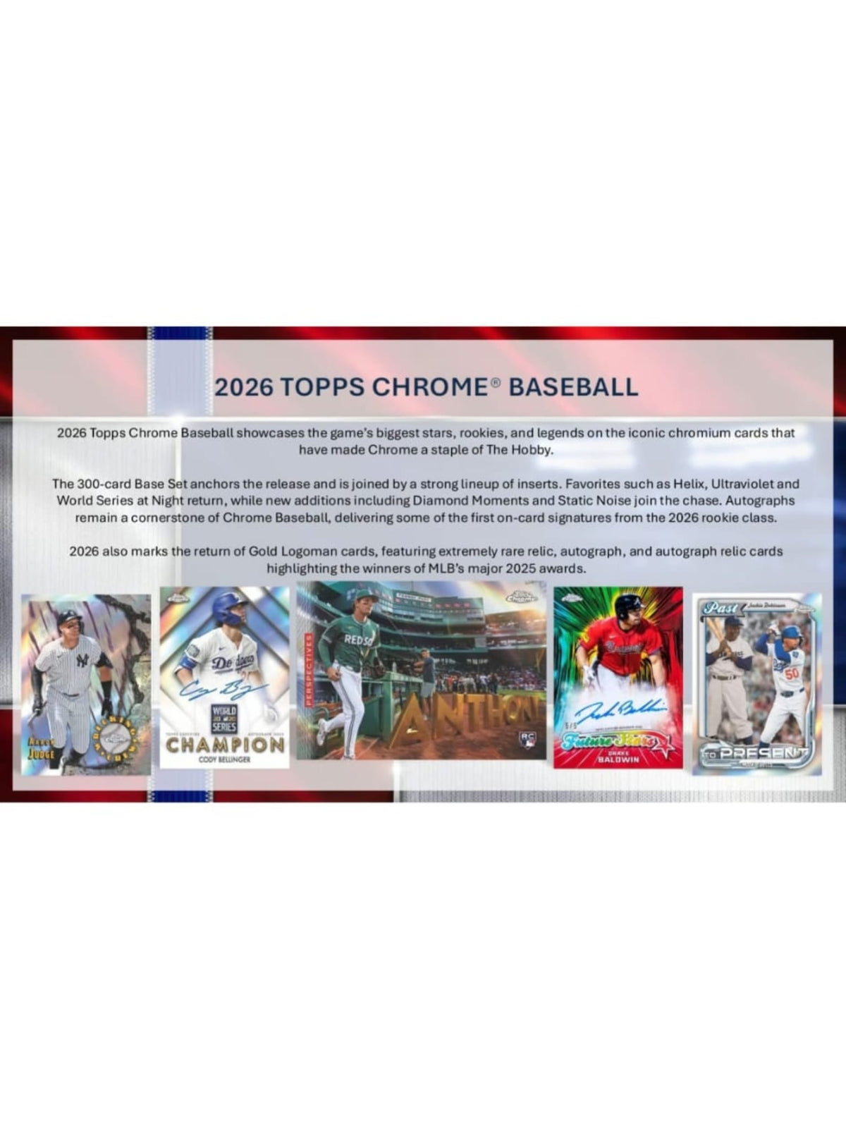 2026 Topps Chrome MLB Baseball Value Box
