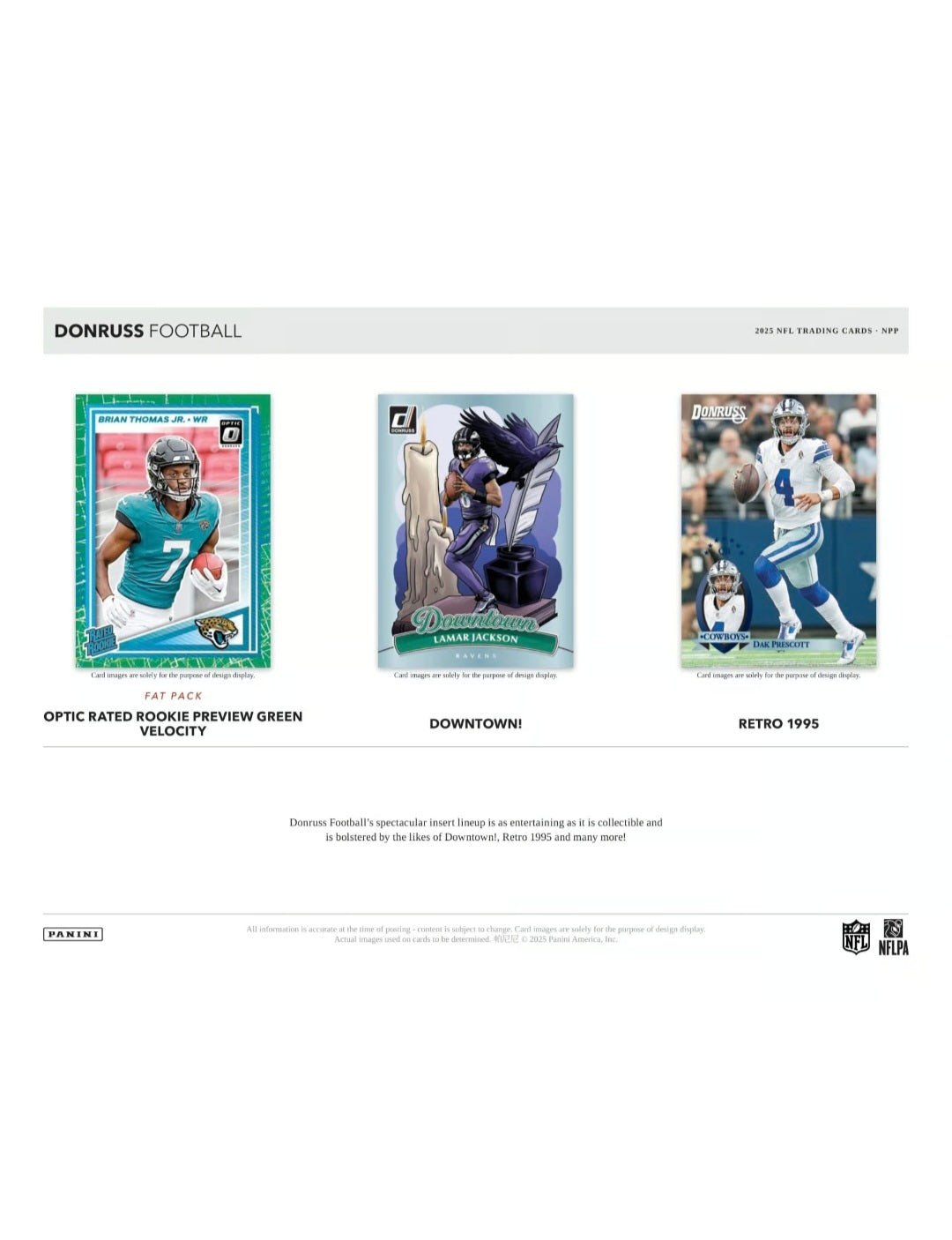 2025 Panini Donruss NFL Retail Single Pack