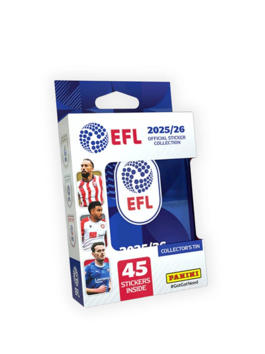25-26 Panini EFL Sticker Collection Pocket Tin