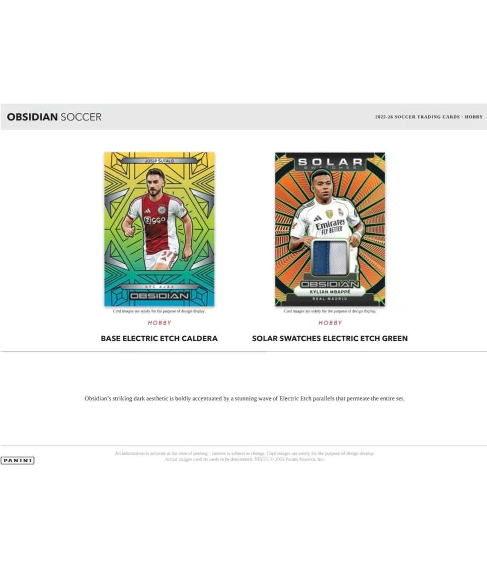 25-26 Panini Obsidian Soccer Hobby Box