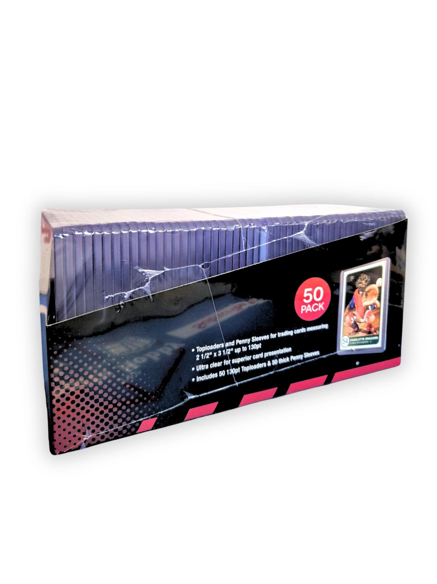 3" x 4" Super Thick 130pt Toploader & Thick Sleeves Combo (50ct)