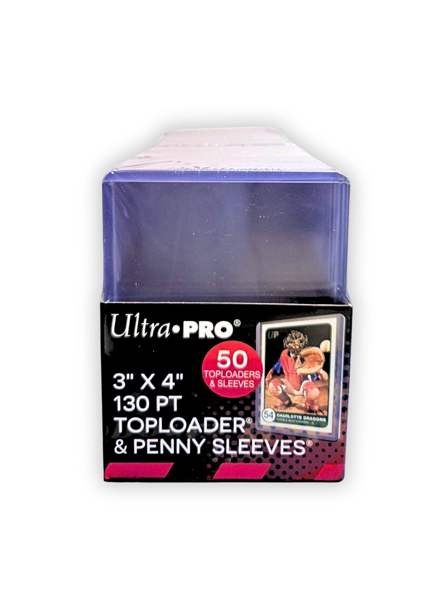 3" x 4" Super Thick 130pt Toploader & Thick Sleeves Combo (50ct)